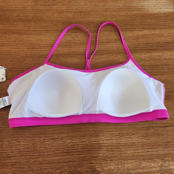 NWT Go Gossip Women's Sport Swim Top Molded Cup Bright Pink XL - Picture 6 of 9